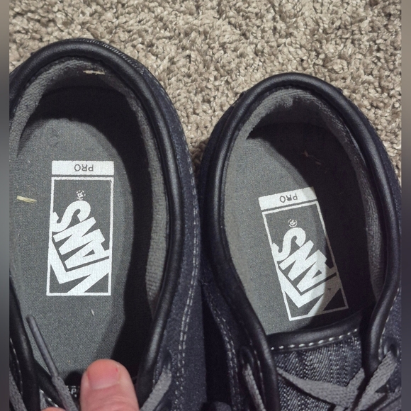 VANS Men's Sz 7 Off The Wall Pro 721356 Denim Black Grey Skateboard Sneakers - Picture 9 of 9